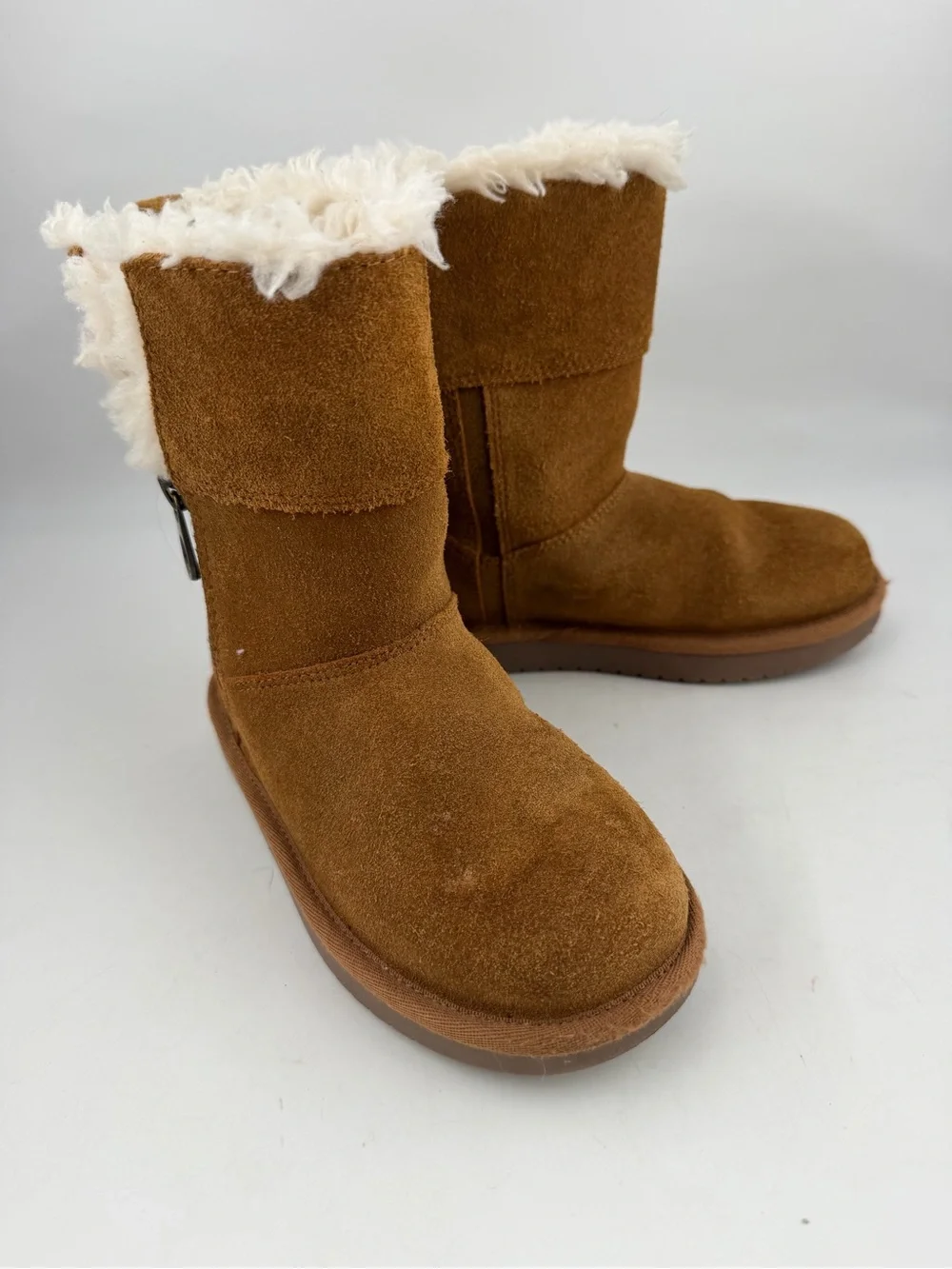 Koolaburra by Ugg Kids Aribel Short - SZ 13- Chestnut Tan Insulated Winter Boots